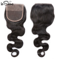 Top Grade Human Hair Lace Closure 4X4 Straight Human Hair Weave Bundles